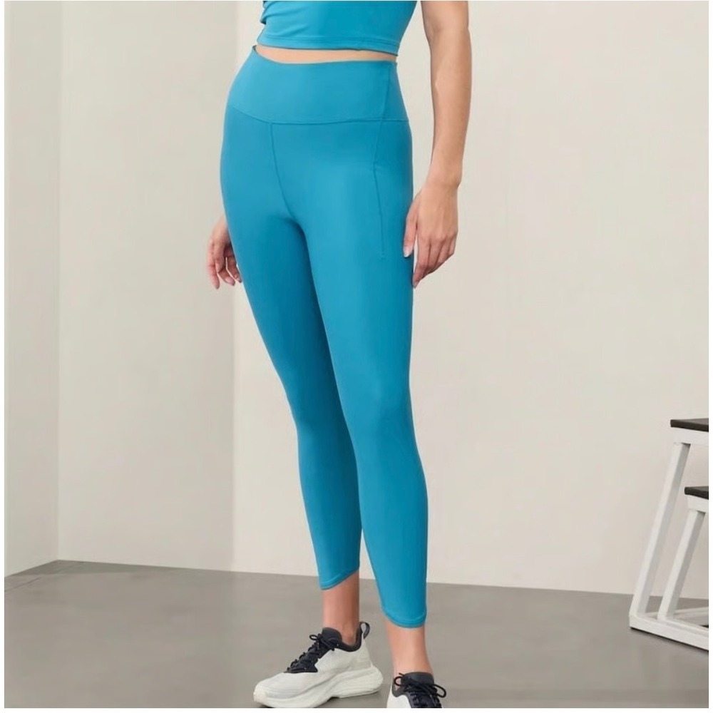 Athleta pacesetter‎ 7/8 tight legging XS pacific blue turquoise